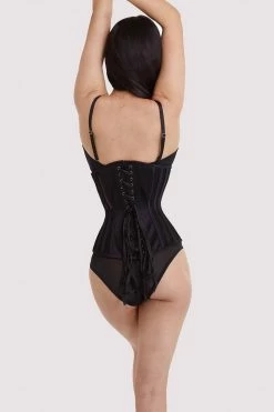 Bettie Page Lingerie Basques & Corsets Fishnet Mesh Underbust Corset