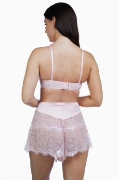 Bettie Page Lingerie Bras Doris Peach Cupless Stitch Detail Bra