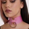 Bettie Page Lingerie New In Accessories Bettie Page Pink Latex Ring Choker
