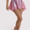 Bettie Page Lingerie Pink Latex Flippy Skirt Erotic