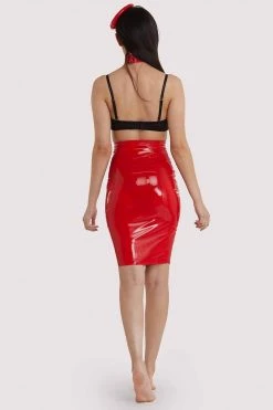 Bettie Page Lingerie Latex Hobble Skirt