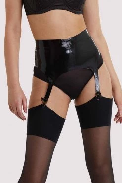 Bettie Page Lingerie Erotic Latex Suspender
