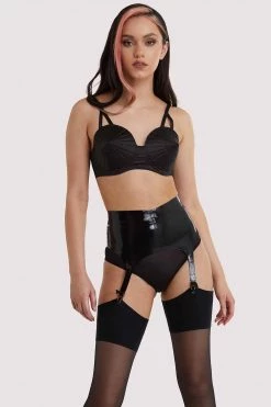 Bettie Page Lingerie Erotic Latex Suspender