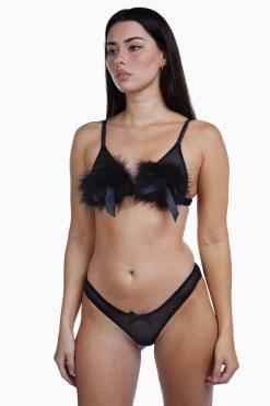 Bettie Page Lingerie Powder Puff Brief Black Knickers 10 Bettie Page Lingerie Powder Puff Brief Black Knickers