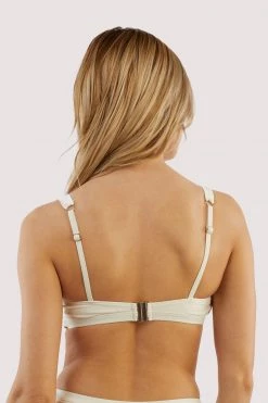 Bettie Page Lingerie Eco Honey White Sweetheart Bikini Top