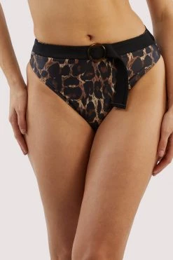Bettie Page Lingerie Eco Leopard Jayne Bikini Brief