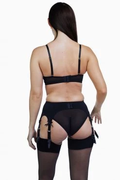 Bettie Page Lingerie Mint Classic 6 Strap Suspender Belt Suspenders