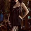 Bettie Page Lingerie Embroidered Tassel Chemise