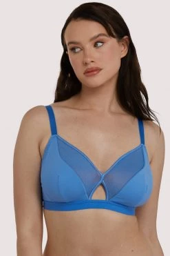 Curvy Kate New In Get Up And Chill Bralette Denim Blue