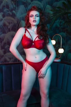 Playful Promises Caroline Folded Satin Strappy Back Brazilian Brief Knickers