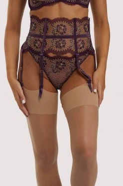 Dita Von Teese Lingerie Suspenders Evelina Aubergine Suspender