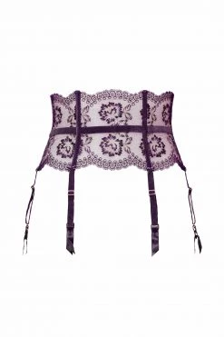 Dita Von Teese Lingerie Suspenders Evelina Aubergine Suspender