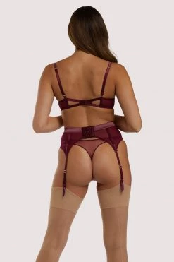 Dita Von Teese Lingerie Suspenders Rosabelle Dark Cherry Suspender