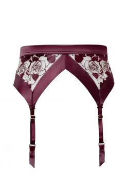 Dita Von Teese Lingerie Suspenders Rosabelle Dark Cherry Suspender