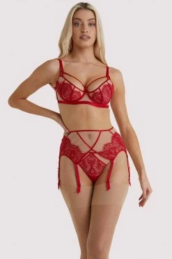 Dita Von Teese Lingerie Maestra Red Suspender