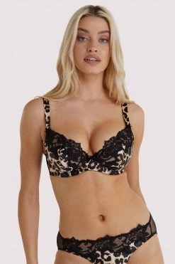 Dita Von Teese Lingerie Millicent Leopard Plunge Bra