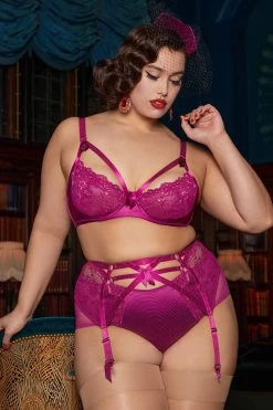 Dita Von Teese Lingerie Madame X Magenta Curve High Waist Brief