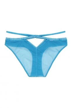 Peek & Beau Knickers Dani Blue Strappy Satin Brief