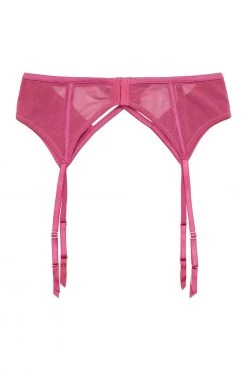 Peek & Beau Dani Magenta Strappy Satin Suspender 5 Peek & Beau Dani Magenta Strappy Satin Suspender