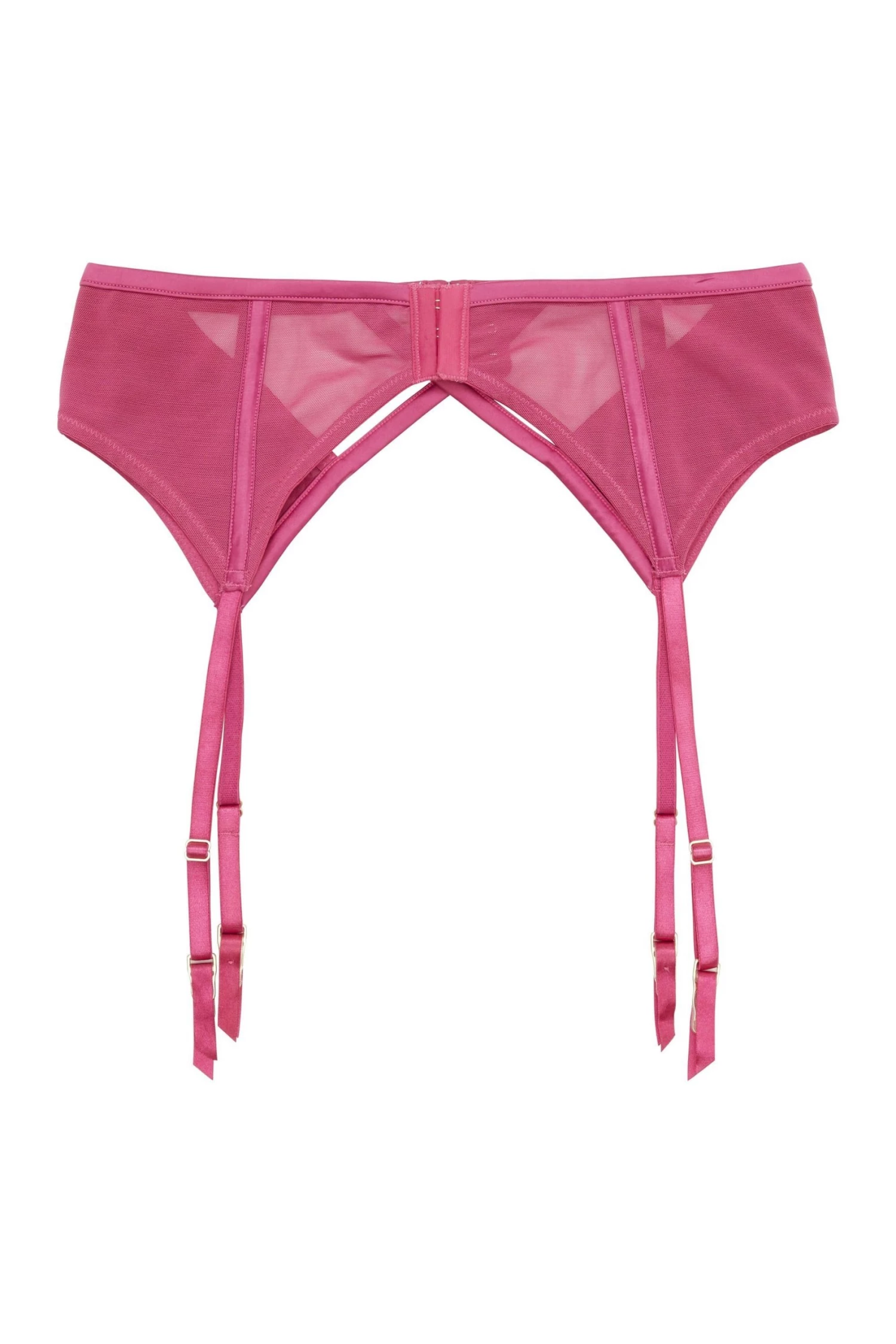 Peek & Beau Dani Magenta Strappy Satin Suspender 3 Peek & Beau Dani Magenta Strappy Satin Suspender