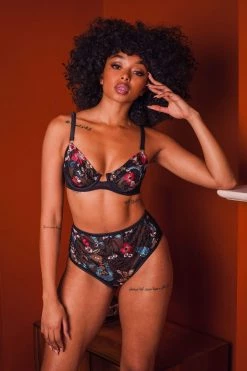 Felicity Hayward X PP Elly Sequin Black HW Brief Core Knickers