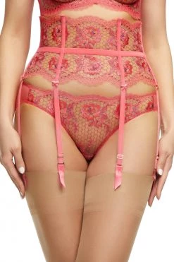 Dita Von Teese Lingerie New In Evelina Blood Orange Suspender