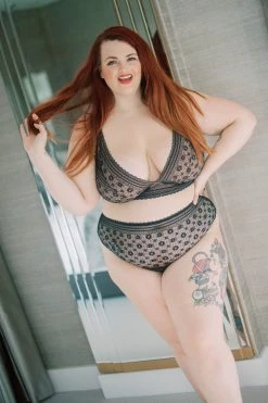 FFFB X PP Maia Black High Waisted Lace Thong