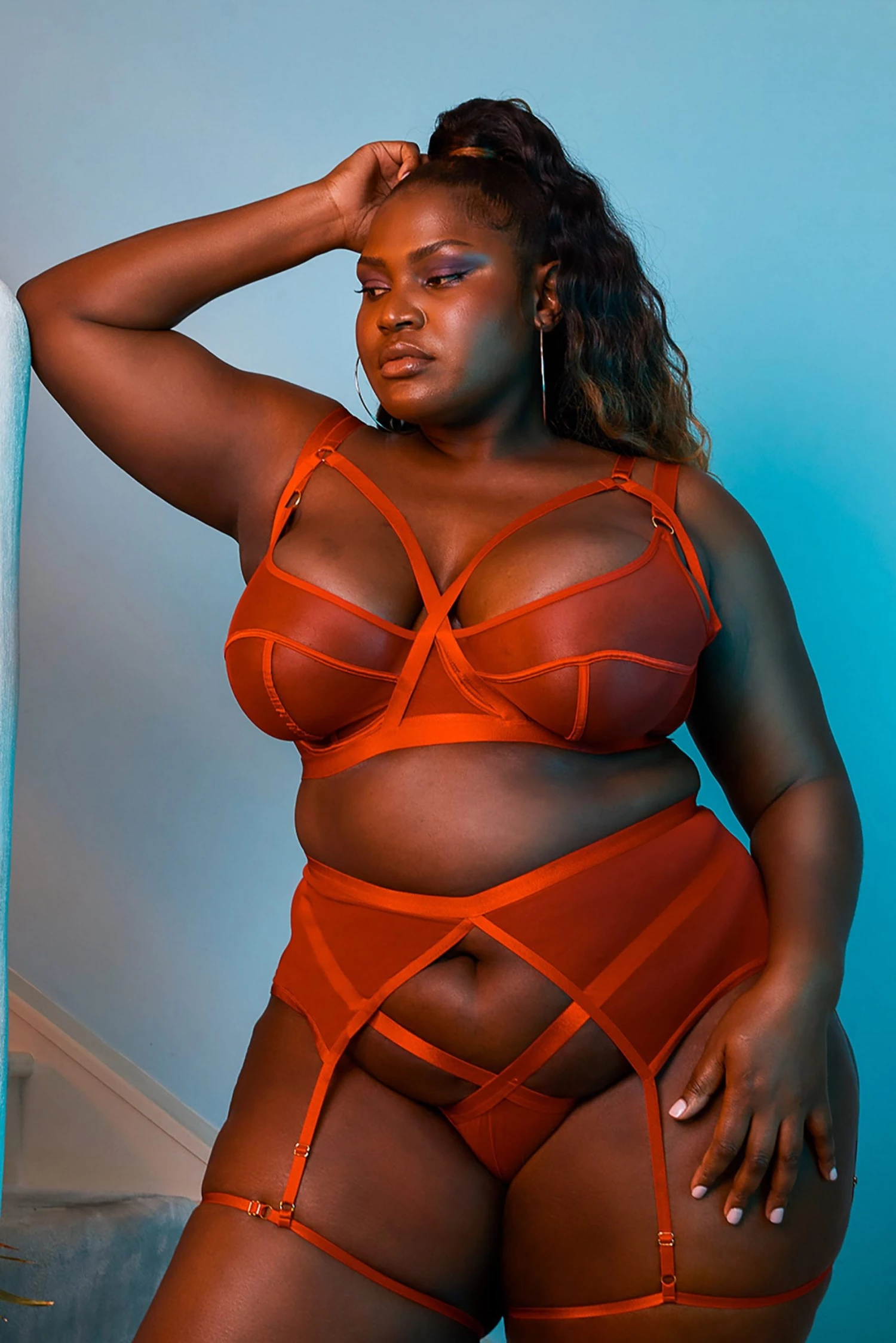 Felicity Hayward X PP New In Mercury Red Harness Mesh Balcony Bra 11 Felicity Hayward X PP New In Mercury Red Harness Mesh Balcony Bra