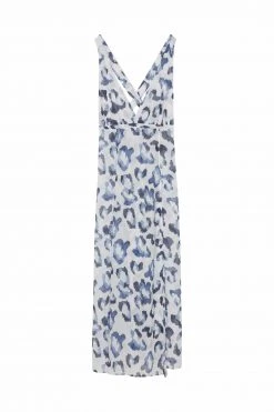 Wolf & Whistle Blue Leopard Beach Dress Swimwear 10 Wolf & Whistle Blue Leopard Beach Dress Swimwear