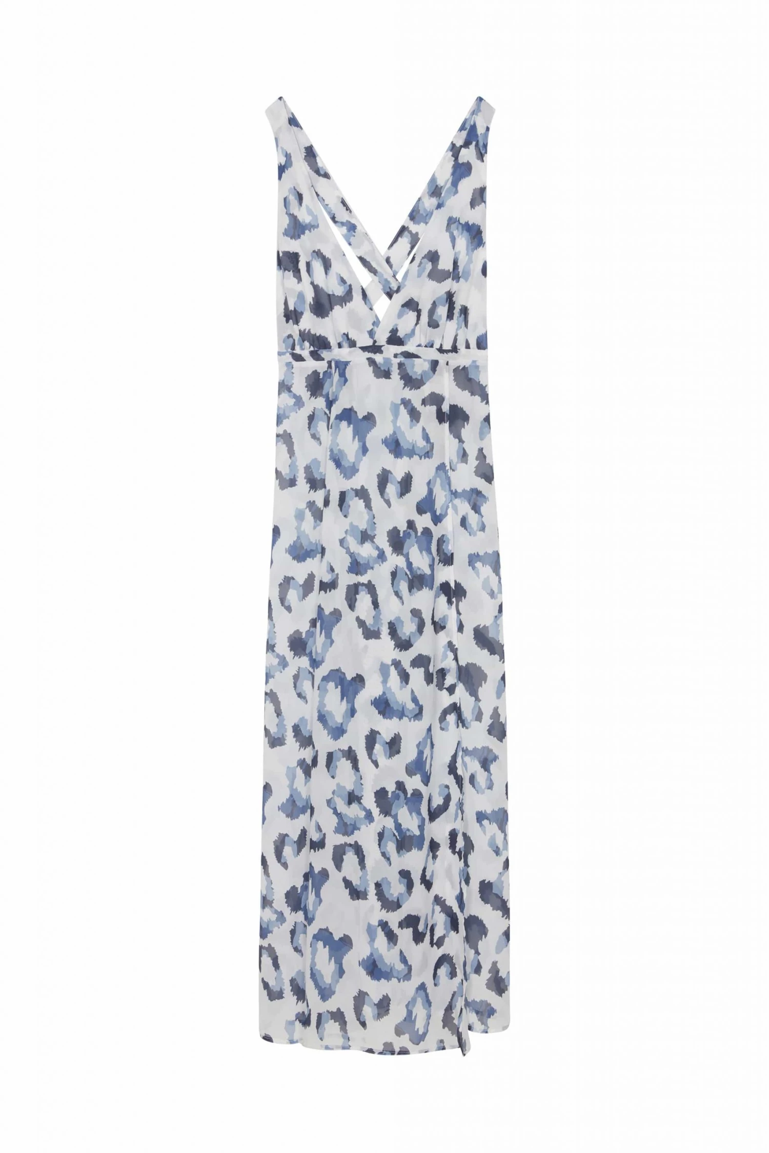 Wolf & Whistle Blue Leopard Beach Dress Swimwear 5 Wolf & Whistle Blue Leopard Beach Dress Swimwear
