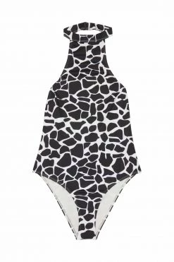 Wolf & Whistle White Eco Giraffe Swimsuit Swimwear