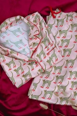 Playful Promises Bouffants Recycled Cheeta Long Sleeved Top Nightwear