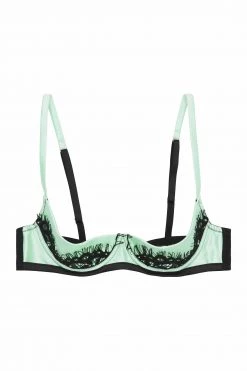 Playful Promises Hedy Mint Lace Quarter Cup Bra A - D Bras