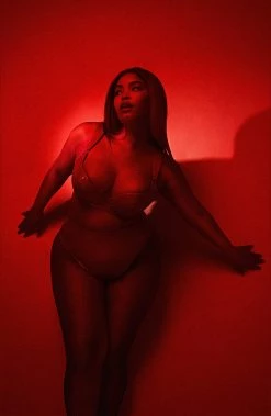 Hustler Maxine Red PVC Plunge Bra New In