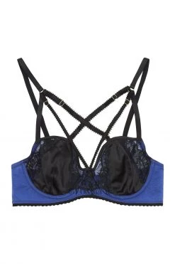 Playful Promises Indigo Picot Plunge Bra A - D
