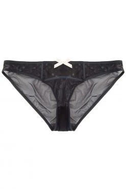 Playful Promises Isa Black Dot Mesh Net Brief
