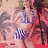 Collectif X Playful Promises Swimwear Lobster Ruched Triangle Bikini Top