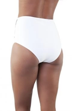 Playful Promises Embroidered High Waist Bikini Brief White Knickers