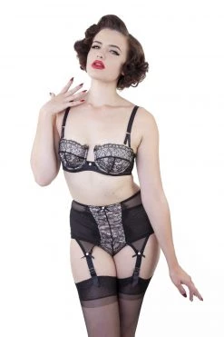 Bettie Page Lingerie Retro Eyelash Lace Bra Bras