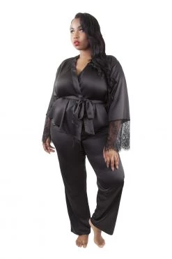 Playful Promises Curve Exclusive Joanie Satin PJ Set Nightwear