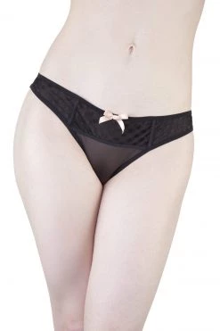 Playful Promises Isa Black Dot Mesh Net Brief