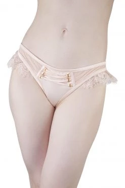 Playful Promises Outlet Bernadette Peach Corset Front Thong