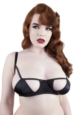 Playful Promises Bras Junko Black Origami Cut-Out DD/E-K Bra