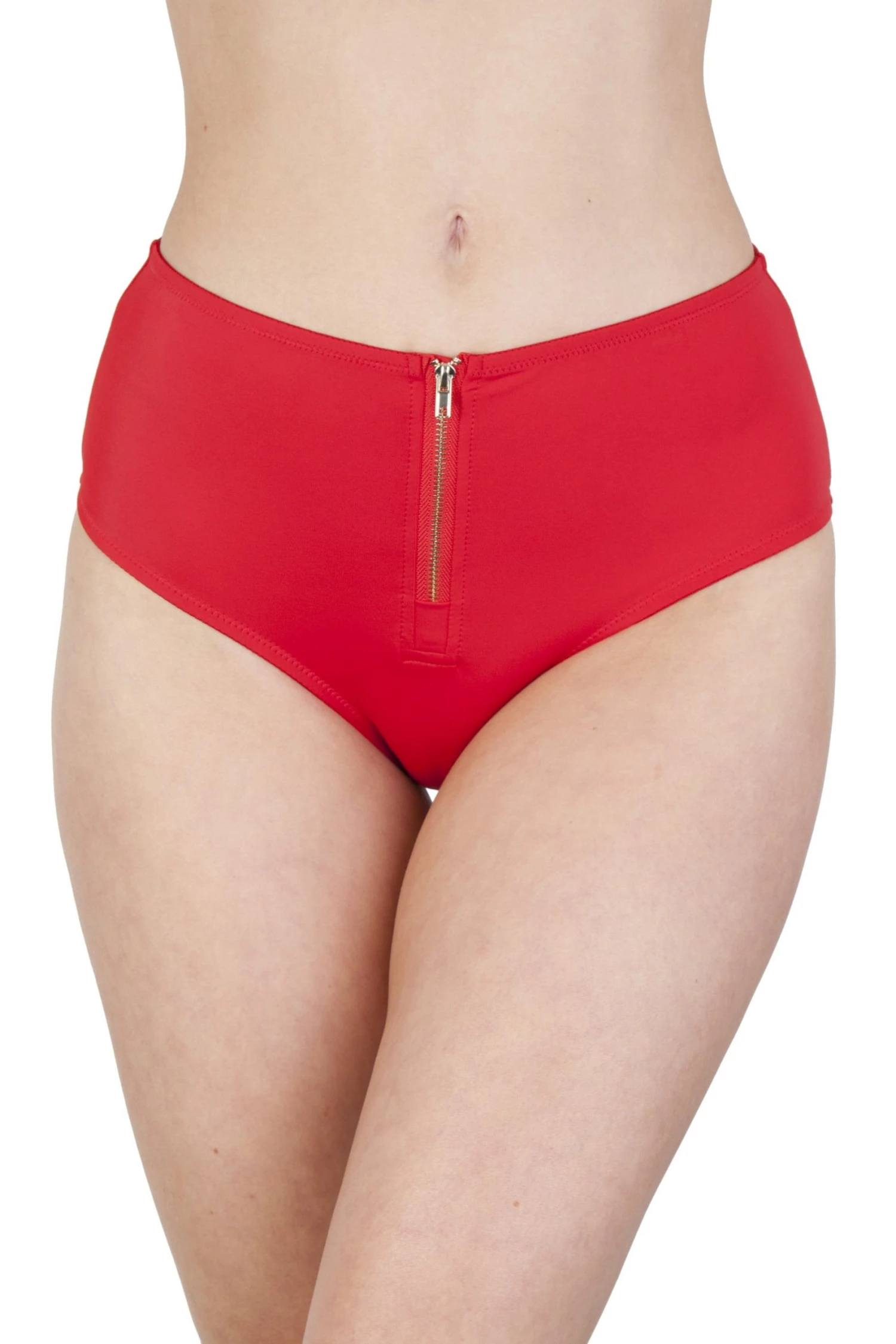 Peek & Beau Méret Red Zip Front High Waist Brief Knickers 1 Peek & Beau Méret Red Zip Front High Waist Brief Knickers