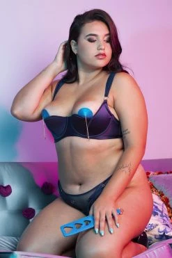 Playful Promises Bras Philly Navy Tulip Satin Bra