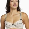 Playful Promises Monica Ribbon Slot Lace Bra Core Peach Bras