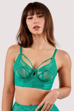 Playful Promises Eddie Green Crossover Wrap Bra New In