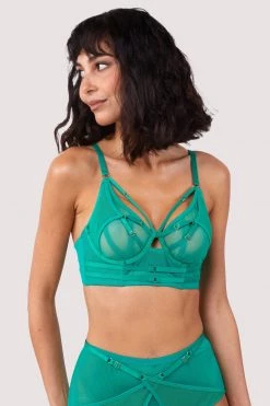Playful Promises Eddie Green Crossover Wrap Bra New In