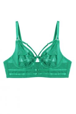 Playful Promises Eddie Green Crossover Wrap Bra New In