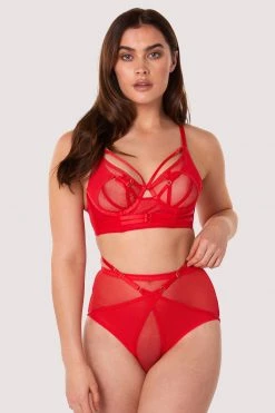 Playful Promises New In Eddie Red Crossover Wrap High Waist Brief 17 Playful Promises New In Eddie Red Crossover Wrap High Waist Brief